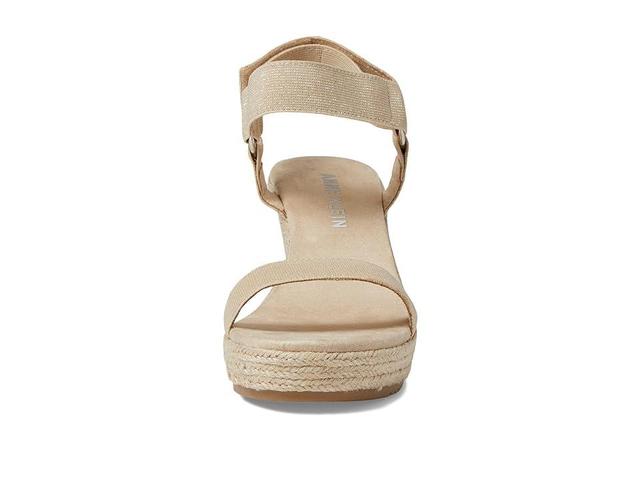 Anne Klein Wren Platform Wedge Sandal in Light Natural/Platinum at Nordstrom, Size 8 Product Image