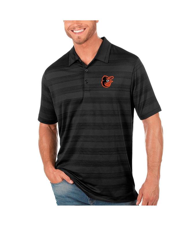 Antigua Mens Black Cincinnati Reds Compass Polo Product Image