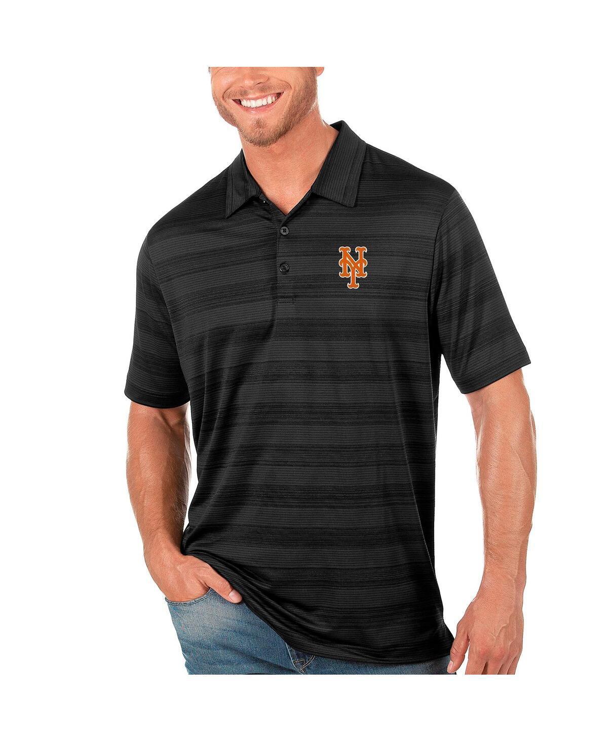 Antigua Mens Black New York Mets Compass Polo Product Image