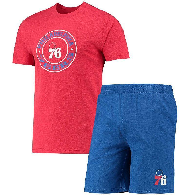 Mens Concepts Sport Royal/Red Philadelphia 76ers T-Shirt & Shorts Sleep Set Product Image