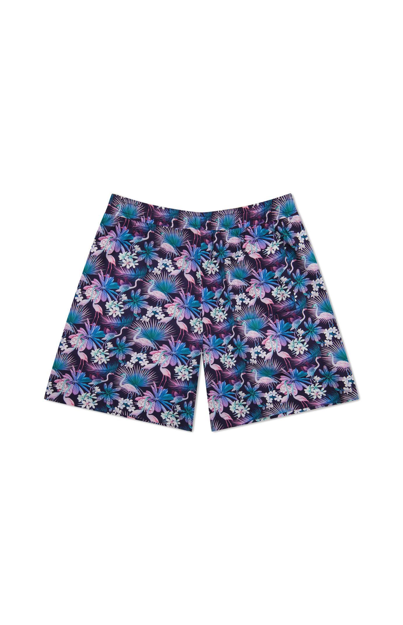 WeSC America Inc Men's Neon Flower Flamingo AOP Austin Shorts - Product Image