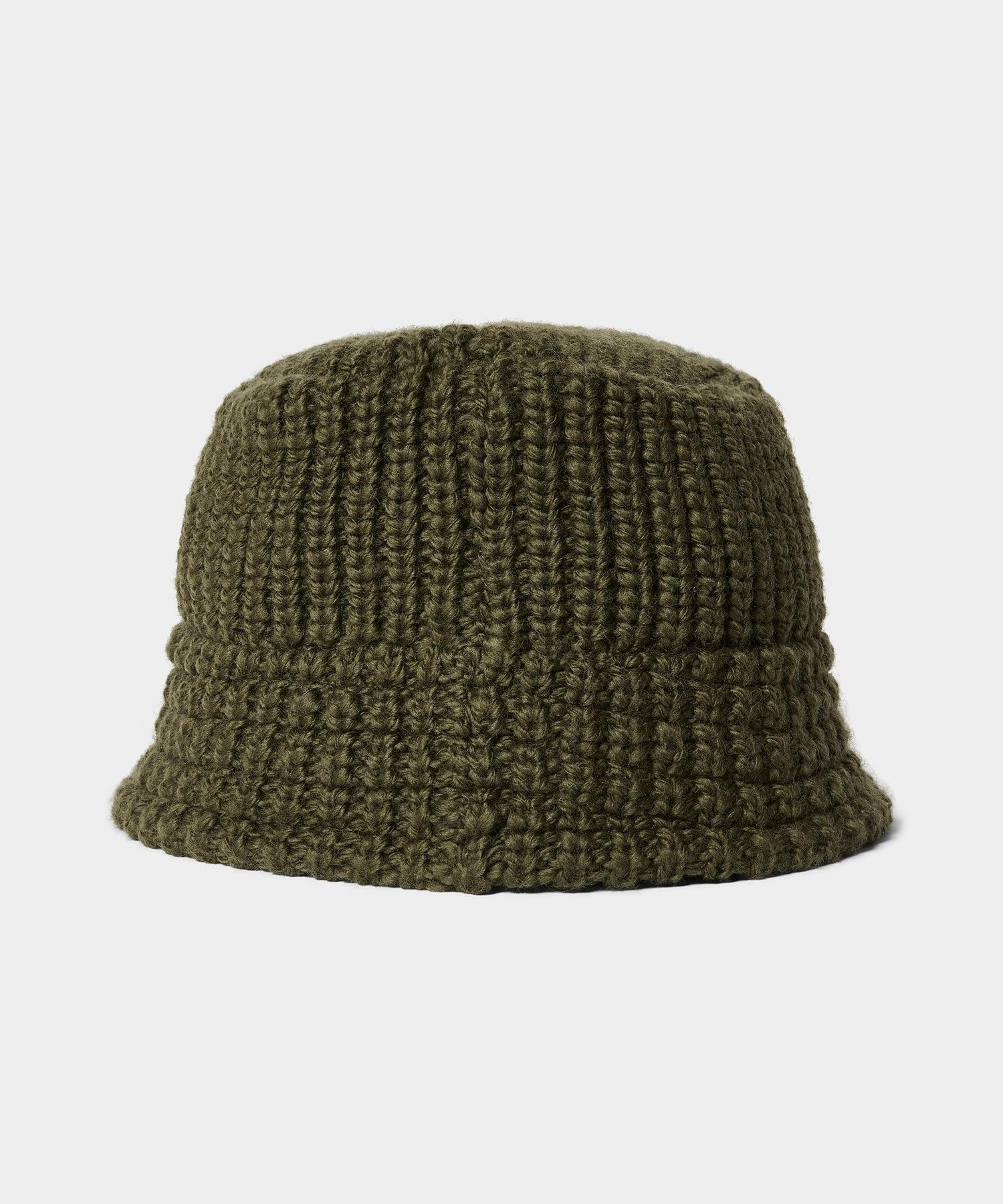 Cbleami Knit Bucket Hat in Olive Product Image