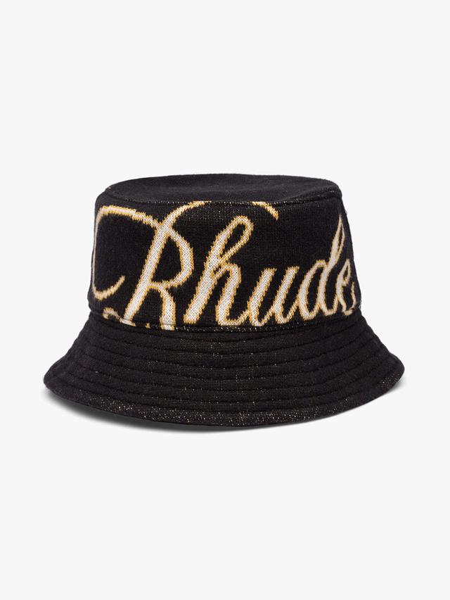 KNIT SCRIPT BUCKET HAT Male Product Image