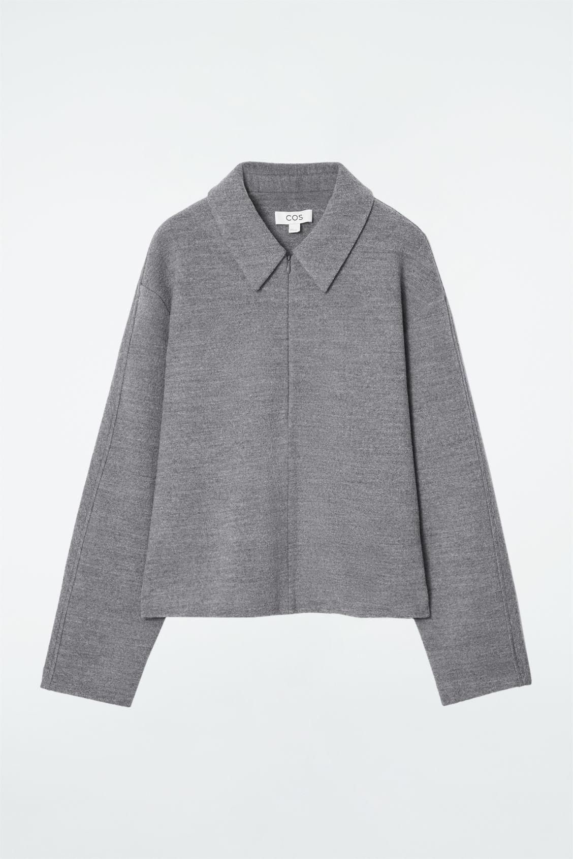 BOILED-WOOL ZIP-UP CARDIGAN Product Image