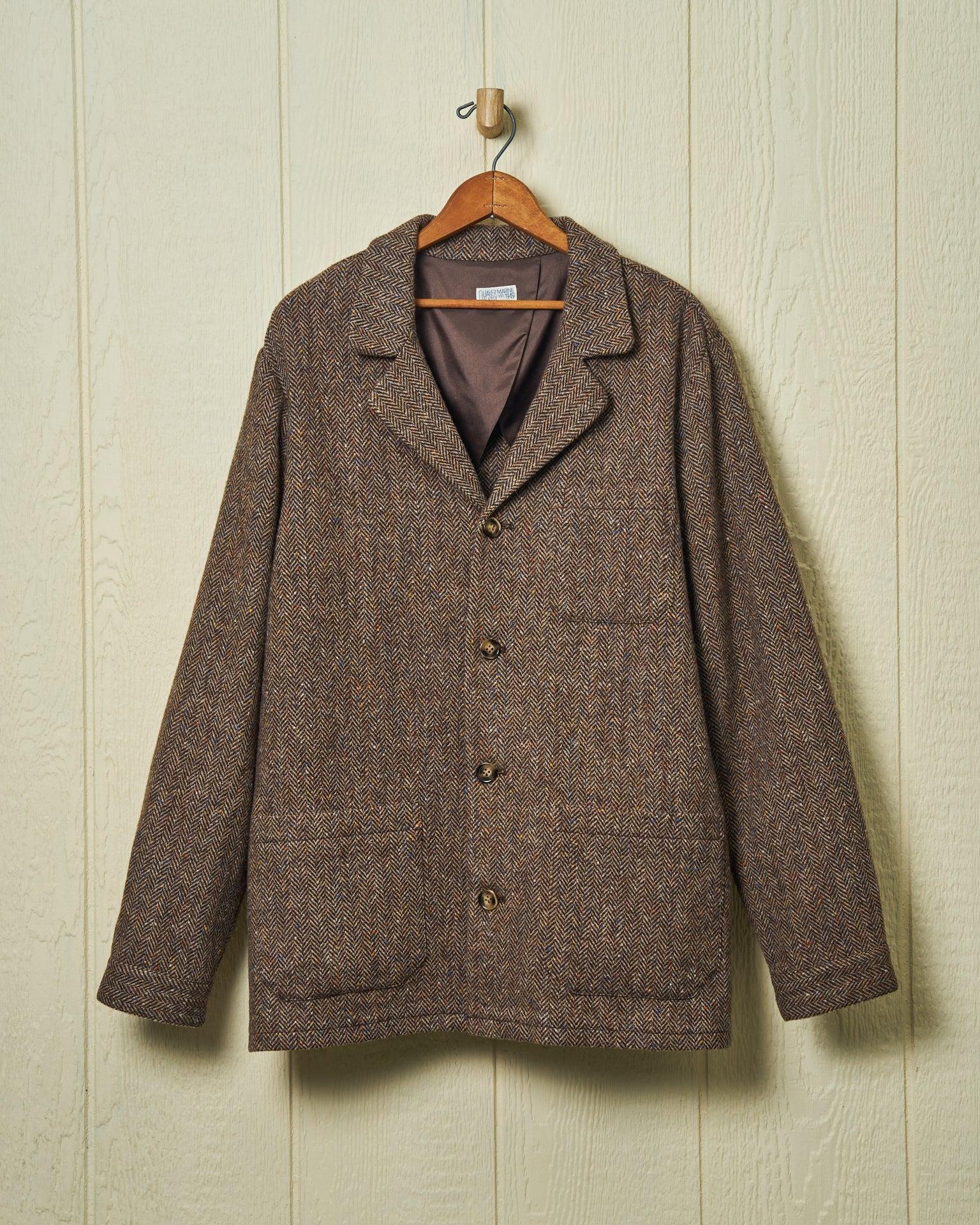 Shetland Wool Loafer Jacket in Donegal Herringbone Product Image