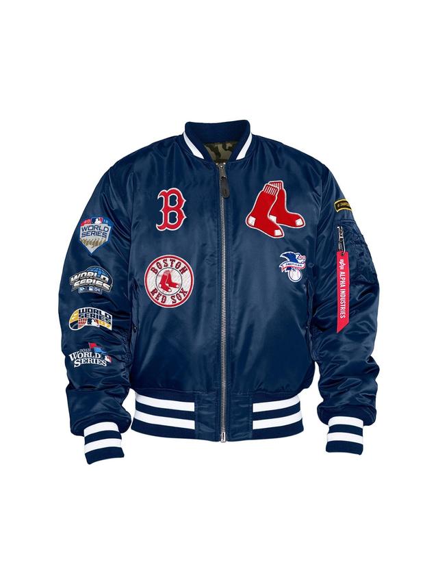 BOSTON RED SOX X ALPHA X NEW ERA MA-1 BOMBER JACKET Unisex Product Image