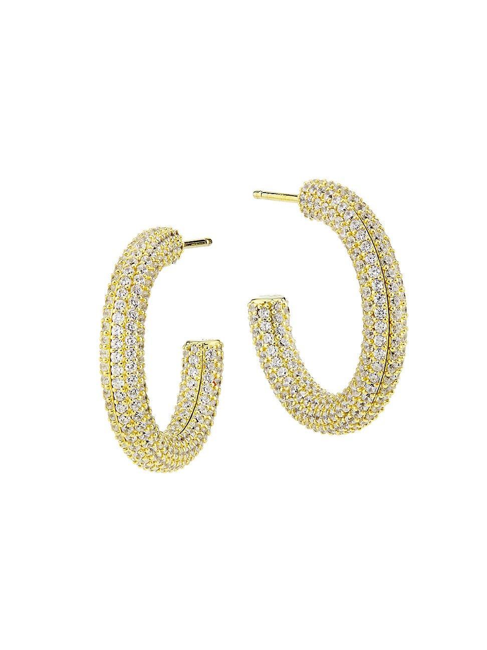 Womens Cubic Zirconia Hoop Earrings product image