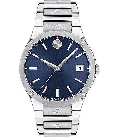 Men's Movado SE Two-Tone PVD Watch with Grey Dial (Model: 607514) Product Image