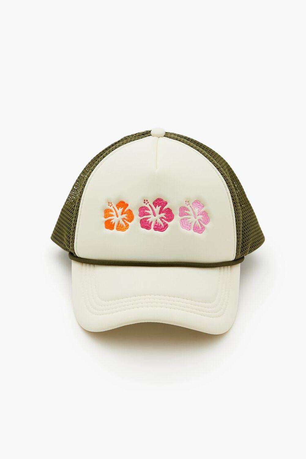 Embroidered Flower Trucker Hat | Forever 21 Product Image