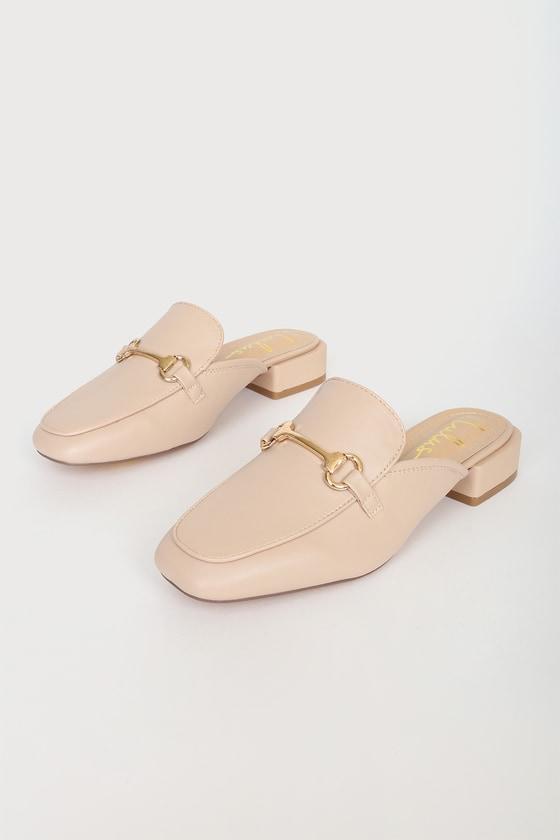 Ranae Light Nude Slide-On Loafers Product Image