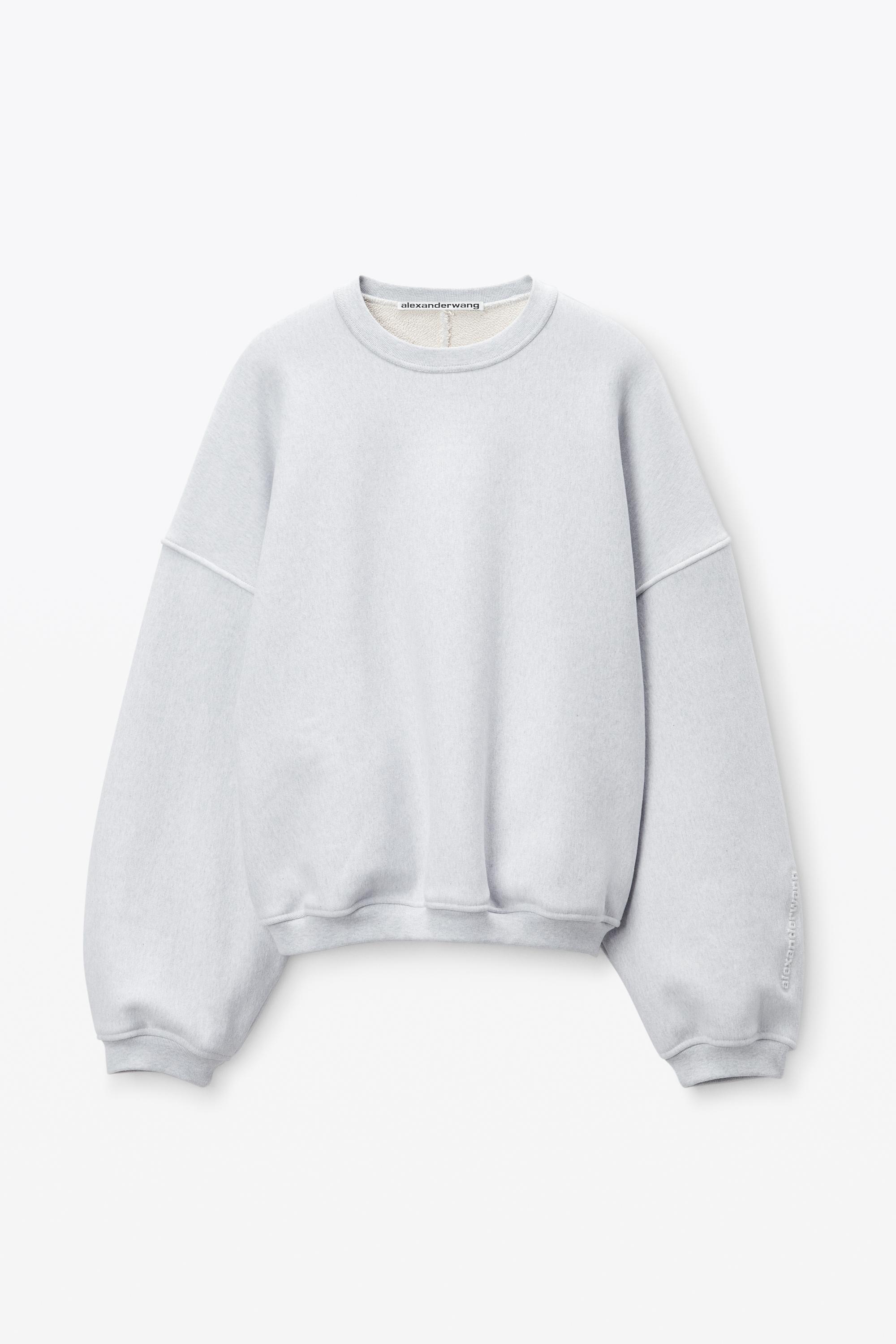 Logo Embroidered Oversized Crewneck In Cotton Product Image