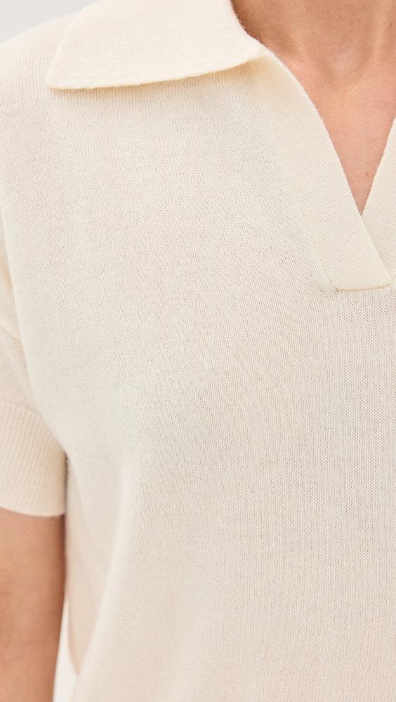 Sablyn Cashmere Mirabelle Relaxed Short Sleeve Polo | Shopbop Product Image