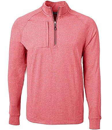 Cutter  Buck Adapt Eco Knit Heathered Mens Quarter Zip Pullover Product Image