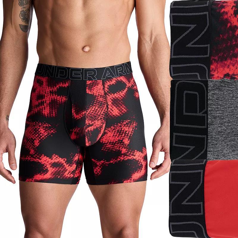 Mens Under Armour 3-pack Performance Tech Fashion 6-in. Boxer Briefs Product Image