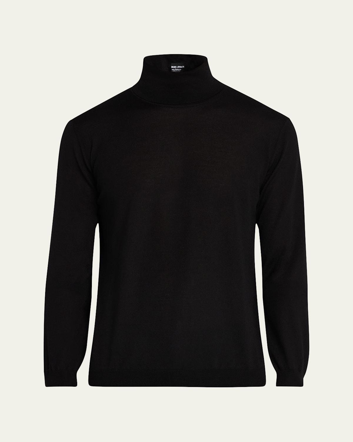 Mens Cashmere Plain Stitch Turtleneck Product Image