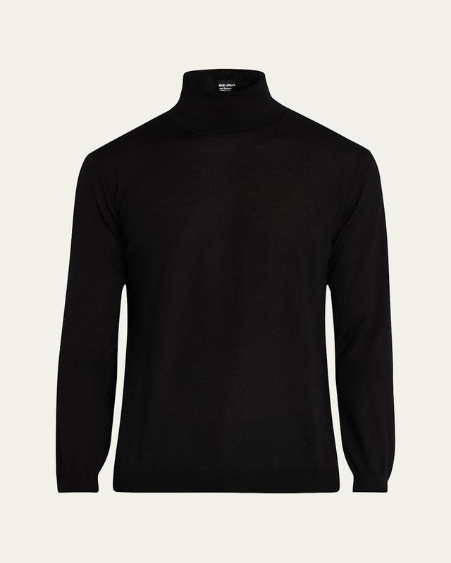 Mens Cashmere Plain Stitch Turtleneck Product Image