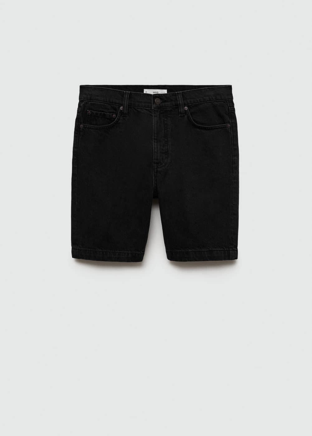 MANGO MAN - Regular-fit denim bermuda shorts black denimMen Product Image