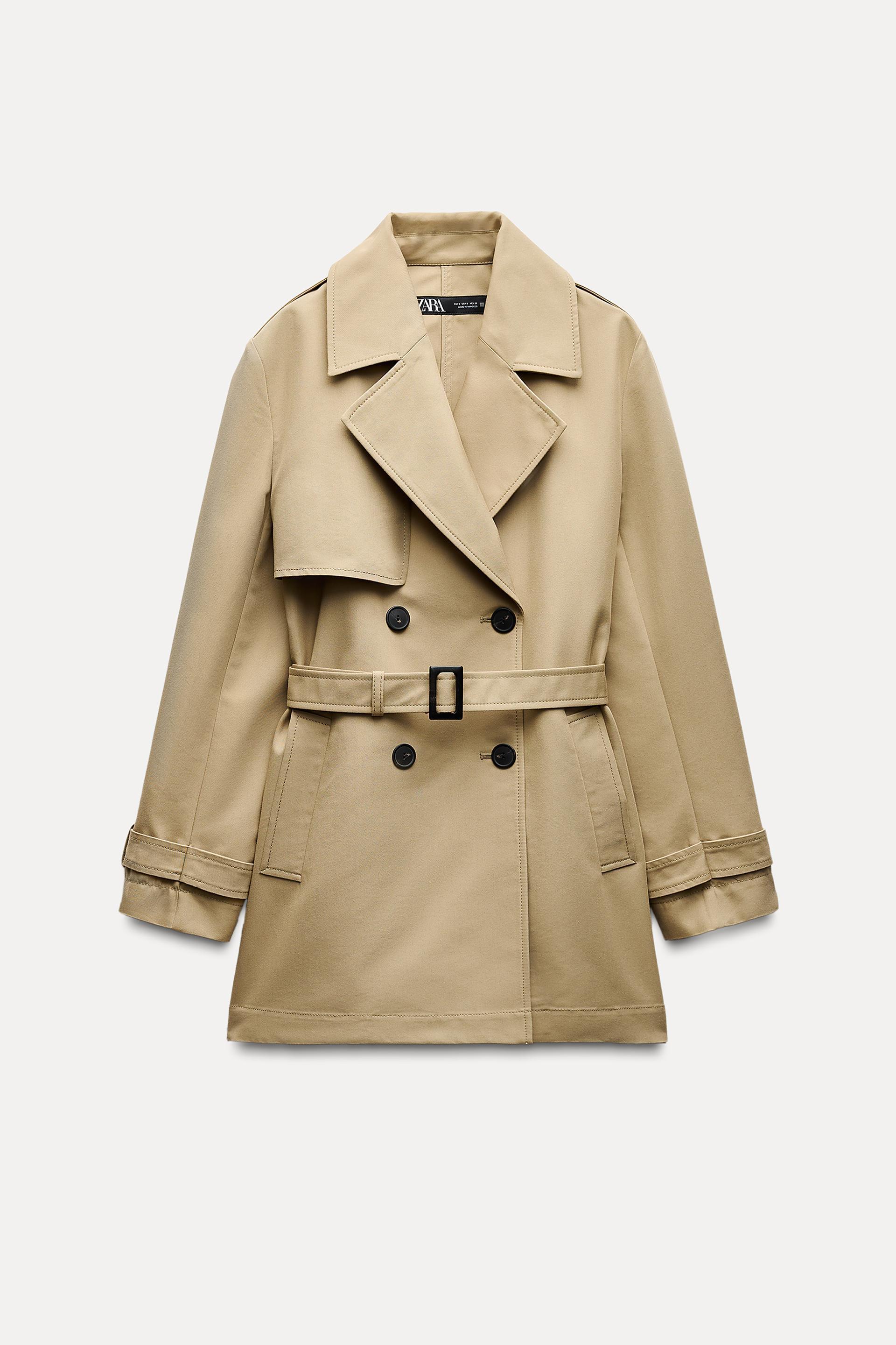 BELTED DOUBLE BREASTED TRENCH COAT Product Image