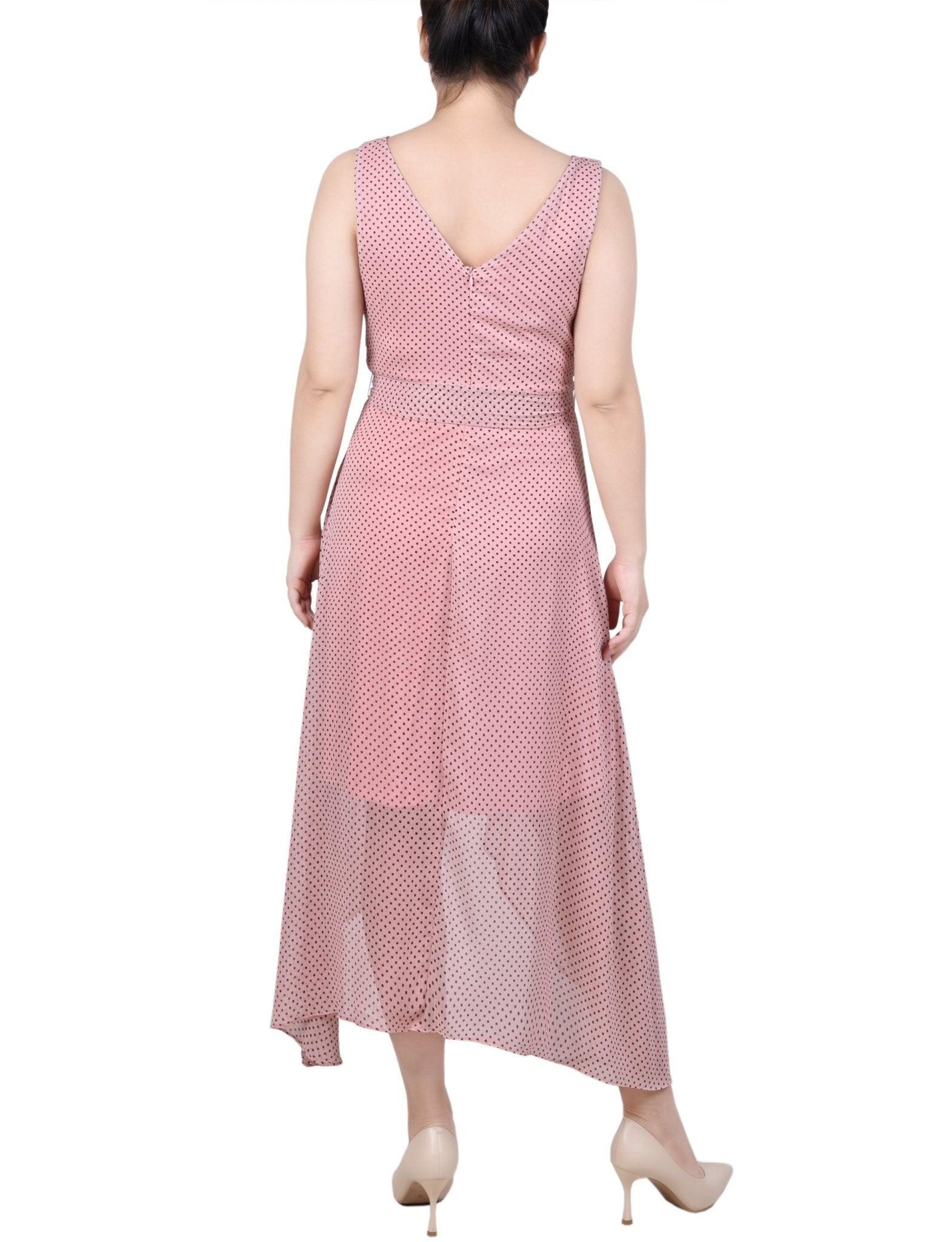 NY Collection Sleeveless Wrap Chiffon Dress - Petite Product Image