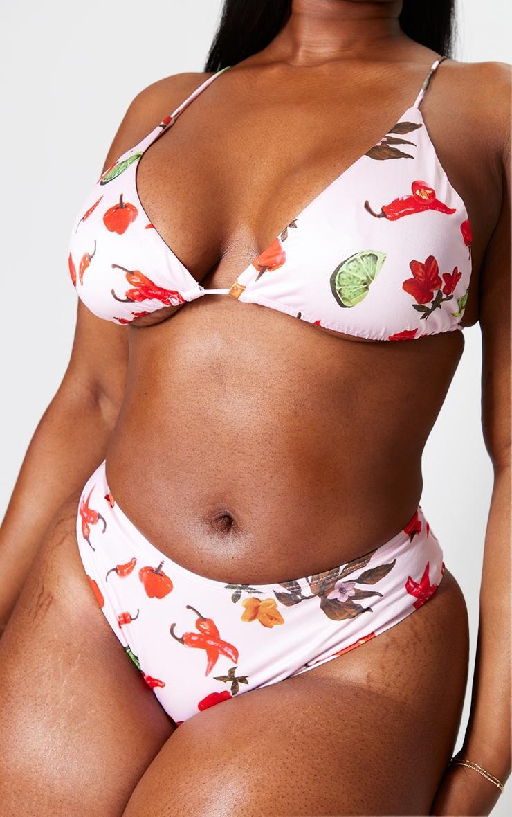 Plus Pink Chilli Printed Bikini Bottom Product Image