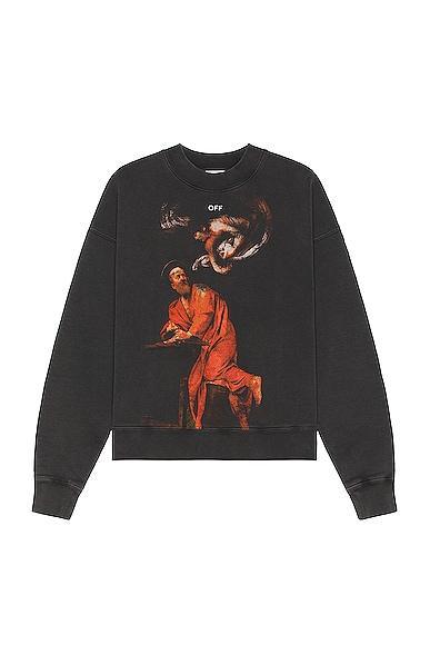 OFF-WHITE S. Matthew Skate Crewneck in Black. Size L, M. Product Image