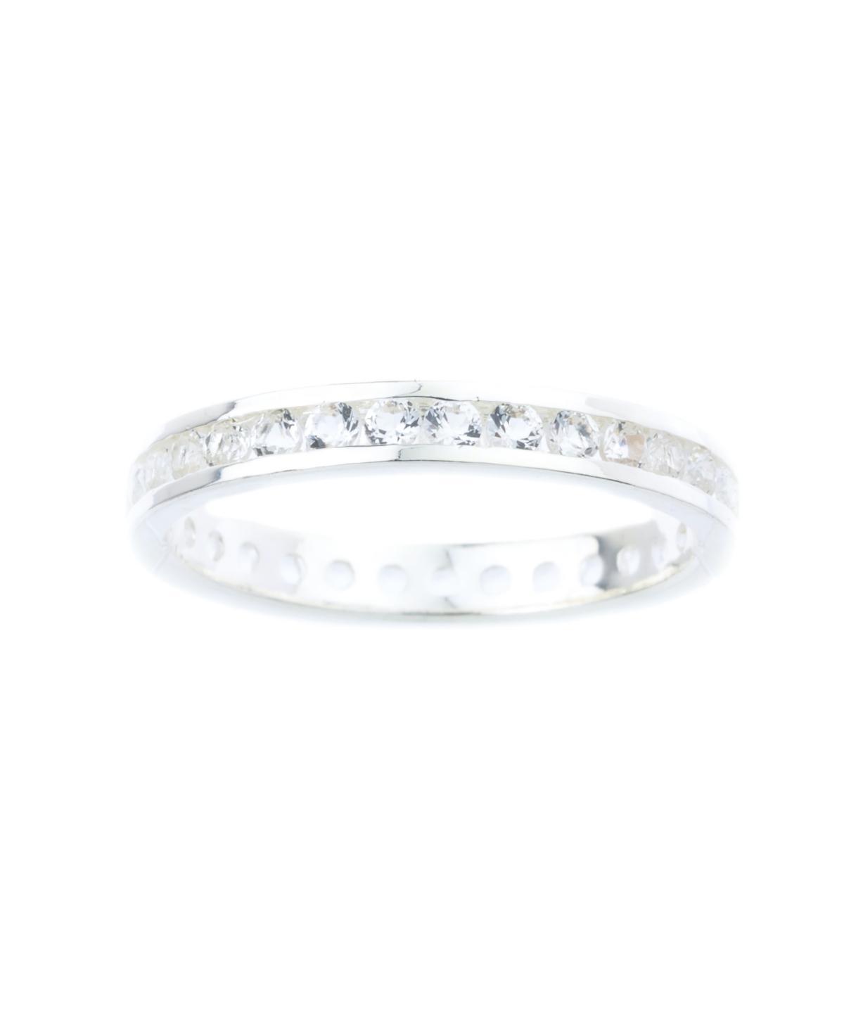 Channel-set Gemstone Ring in Sterling Silver Product Image