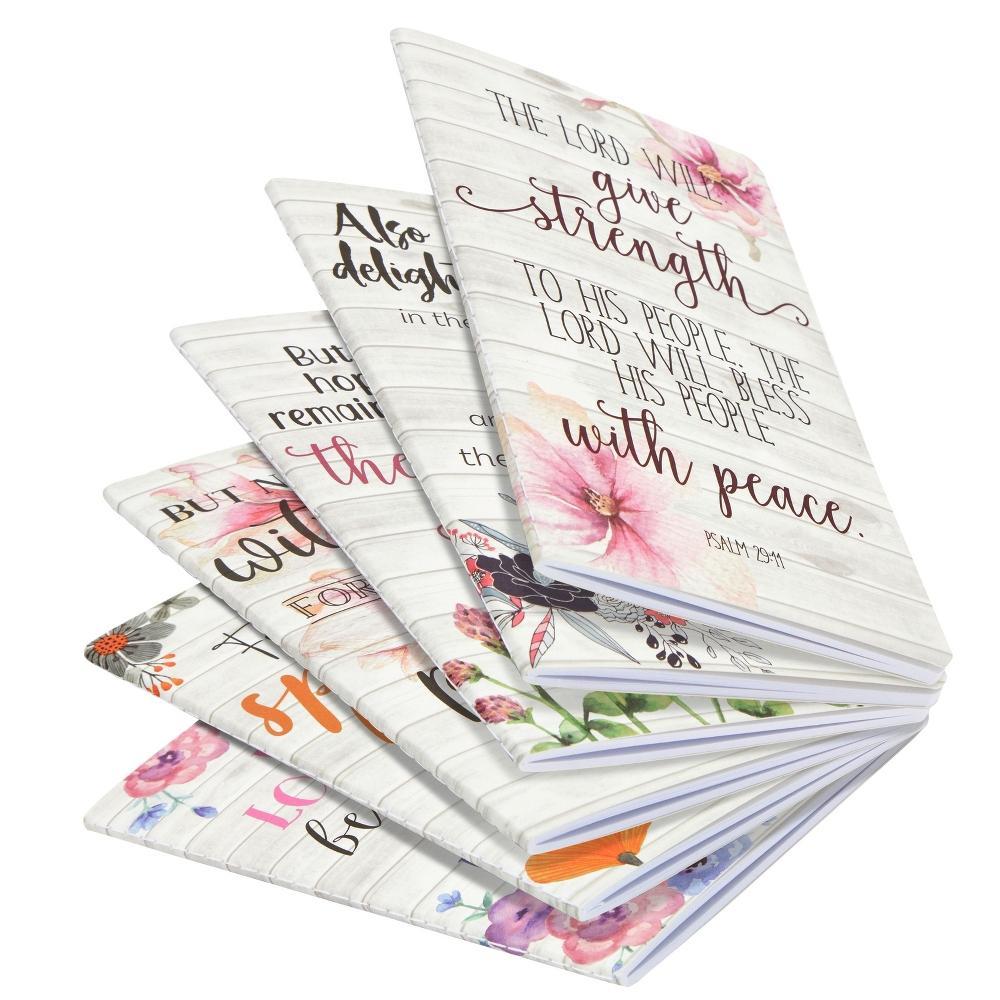 Juvale 6-Pack Prayer Journal for Women, 5x8 In Christian Notebook with Inspirational Scripture Bible Verses (Floral, 80 Pages) Product Image