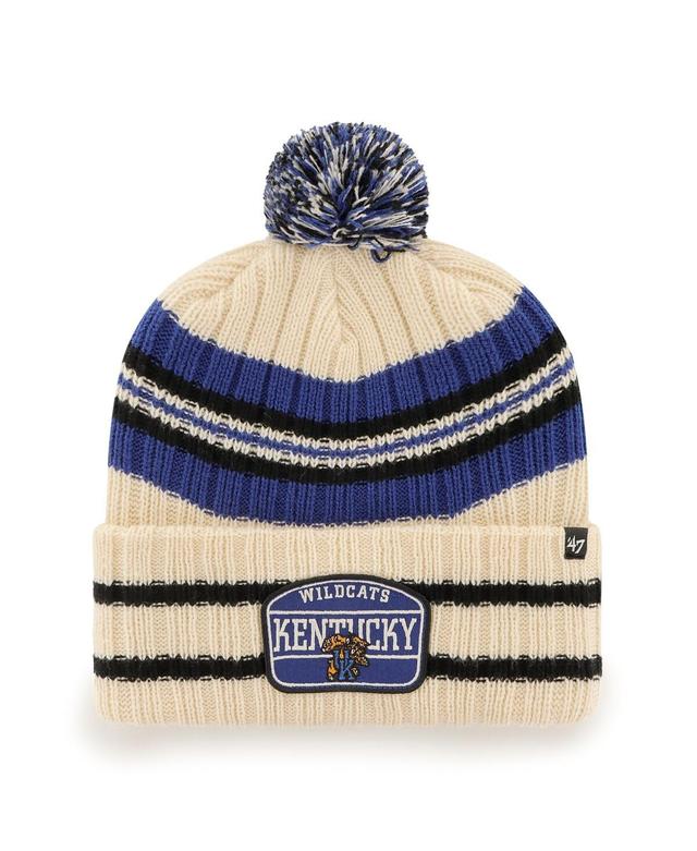 Mens 47 Natural Kentucky Wildcats Hone Patch Cuffed Knit Hat with Pom Product Image