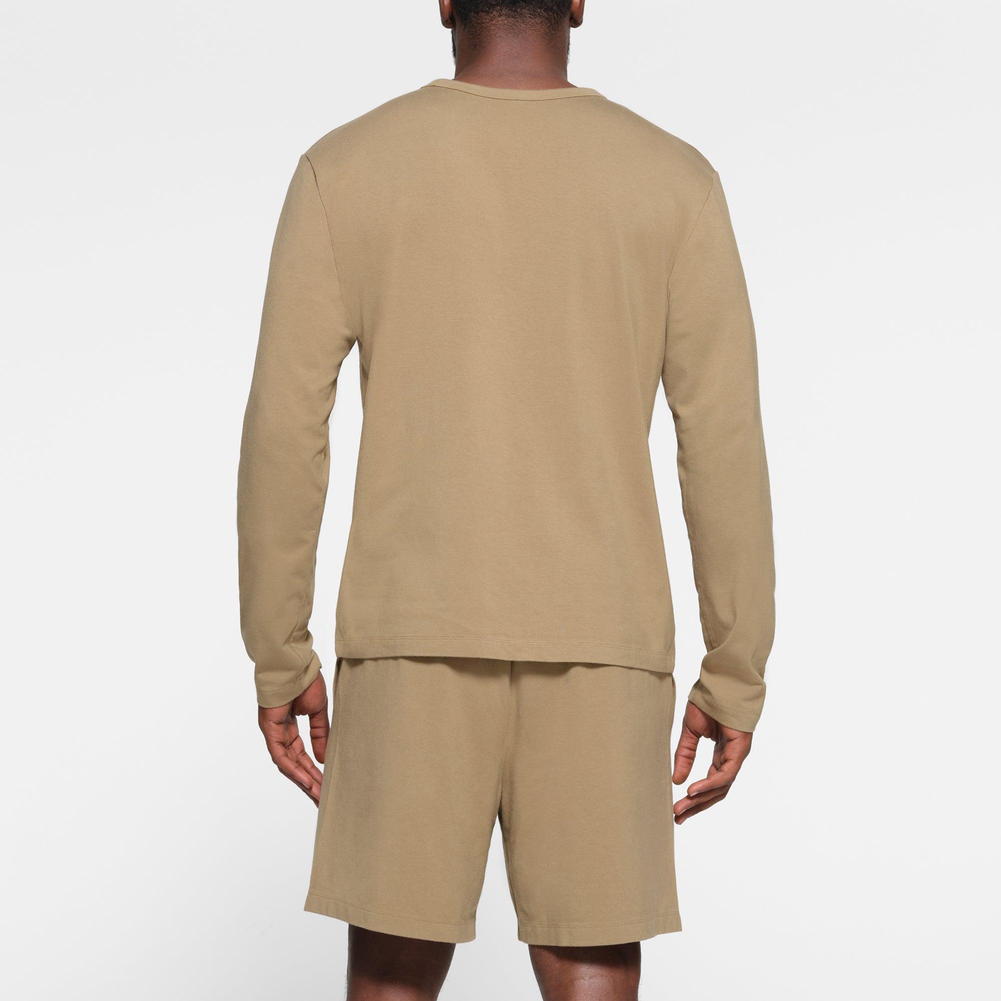 JERSEY LOUNGE MENS RELAXED LONG SLEEVE T-SHIRT | KHAKI Product Image