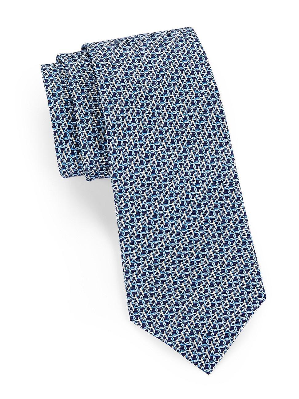 Mens Interlocking Gancini Silk Tie Product Image