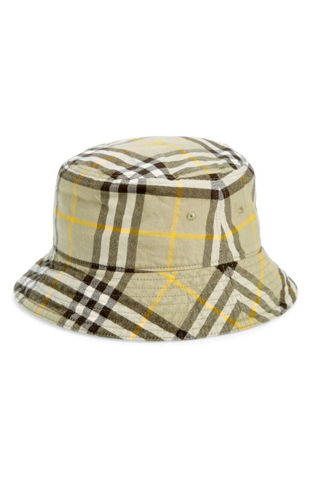 Archive Check Cotton Bucket Hat In Hunter Product Image