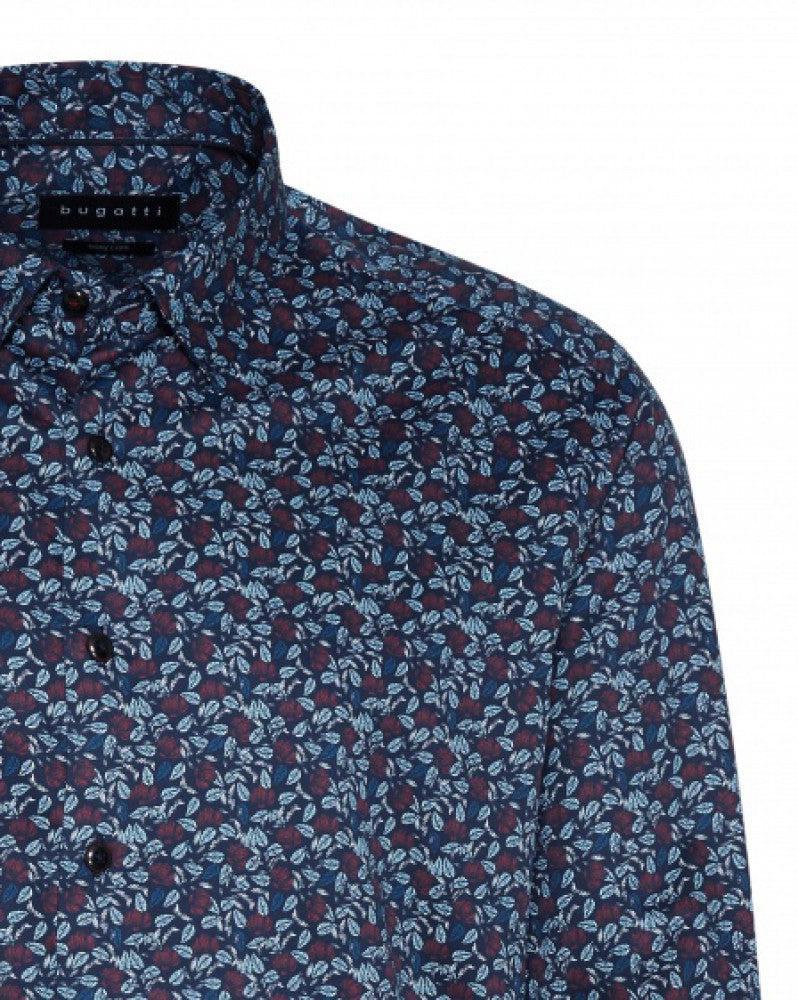 Bugatti Navy Based Floral Print Shirt Product Image