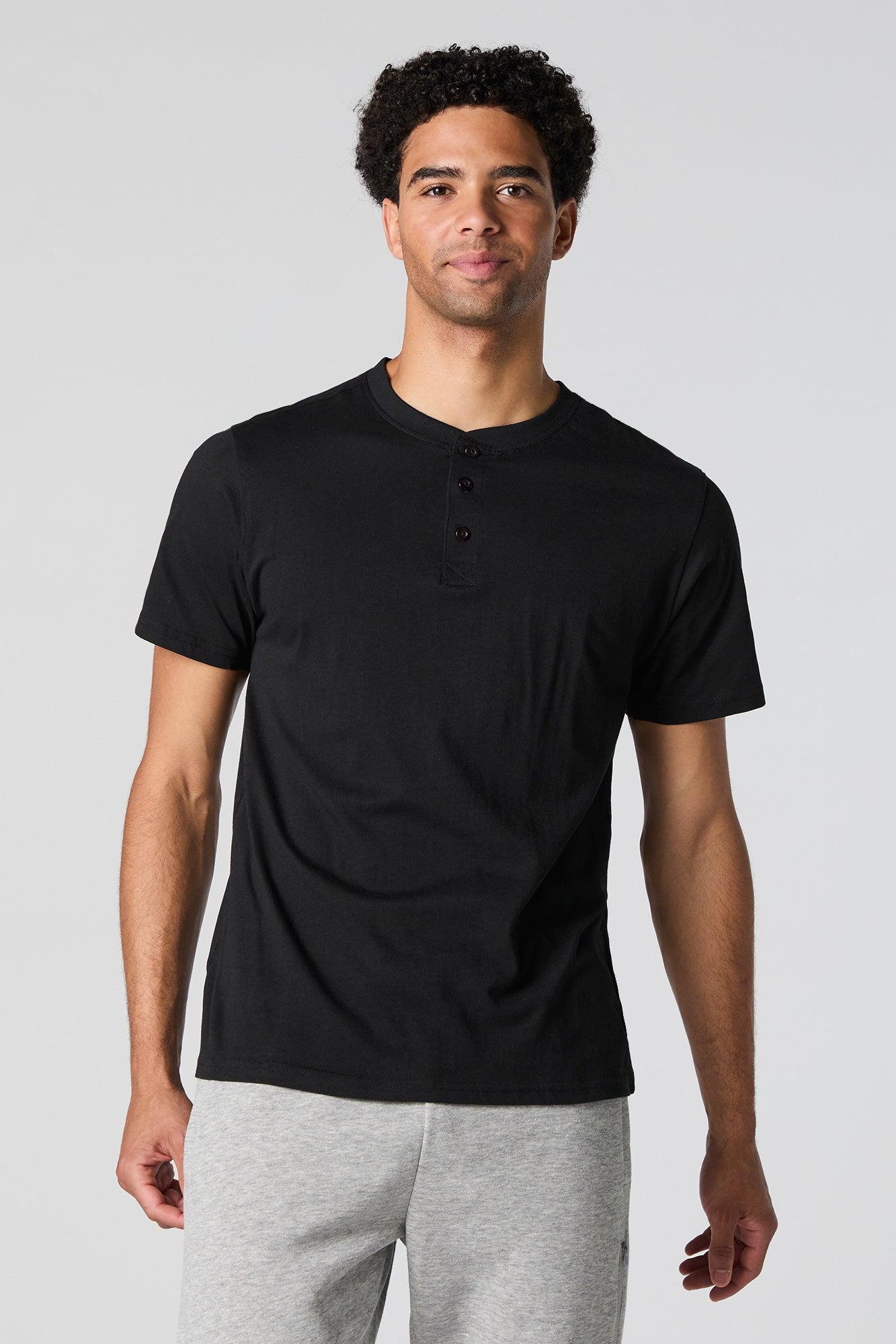 Solid Henley T-Shirt Male Product Image