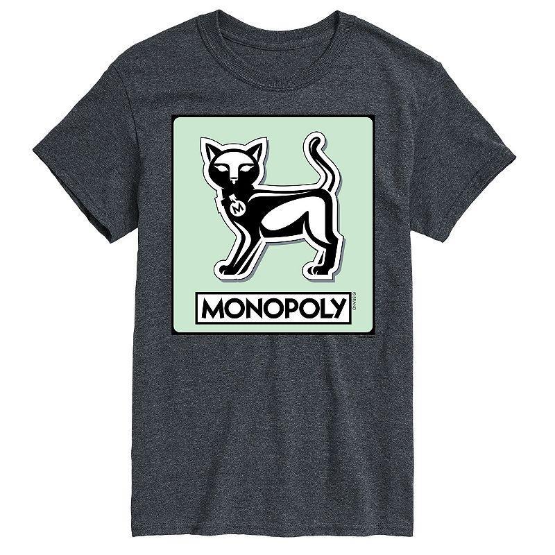 Big & Tall Monopoly Cat Game Token Graphic Tee, Men's, Size: 4XL Tall, Black Product Image