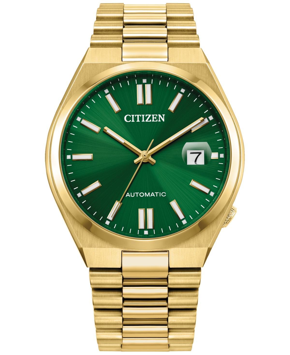 Citizen Mens Automatic Tsuyosa Gold-Tone Stainless Steel Bracelet Watch 40mm - Gold-tone Product Image