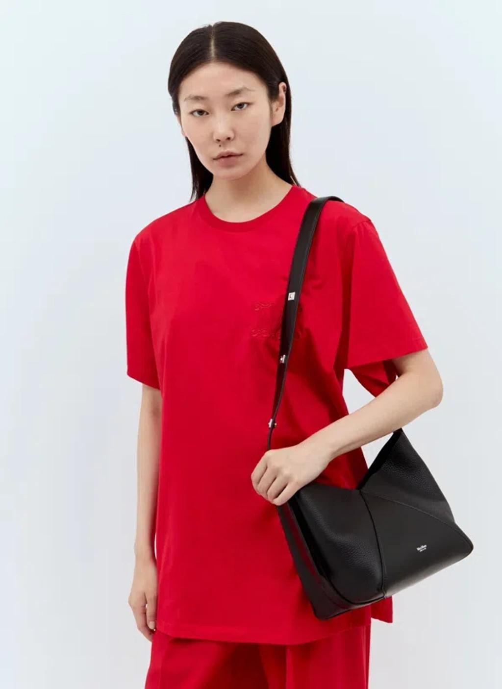 Small Leather Bucket Bag In Black Product Image