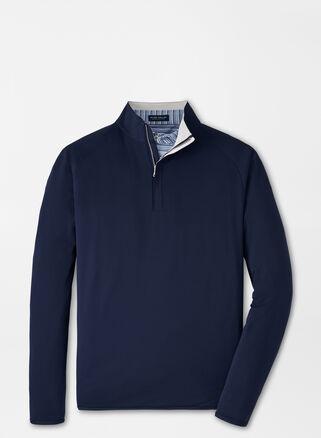 Peter Millar Mens Stealth Performance Quarter-Zip | Color: Navy | Size: M Product Image