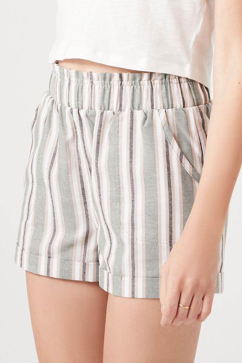 Striped High-Rise Shorts | Forever 21 Product Image