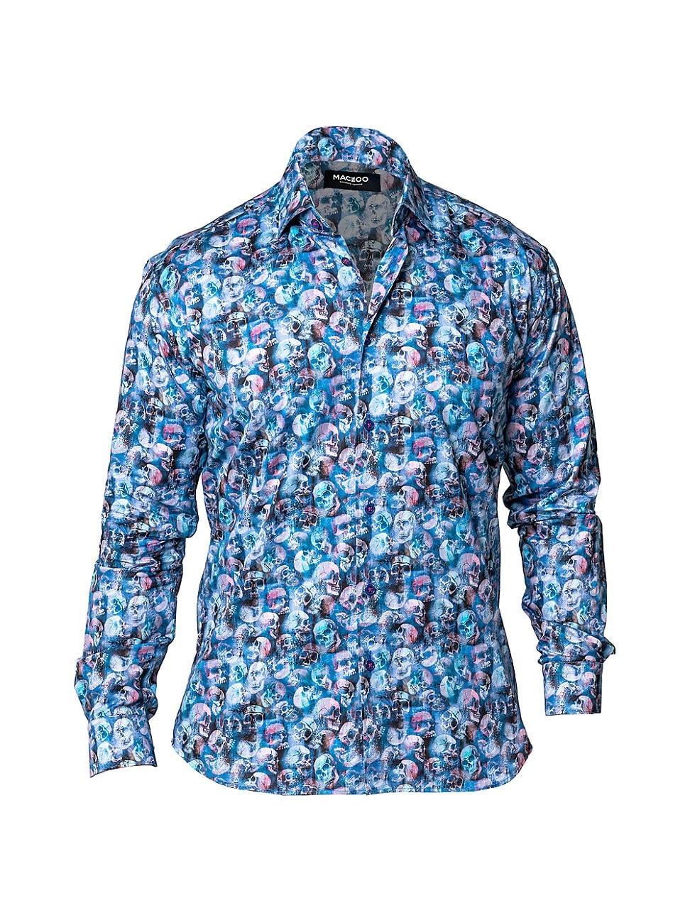 Maceoo Fibonacci Skelz Regular Fit Cotton Blend Button-Up Shirt Product Image