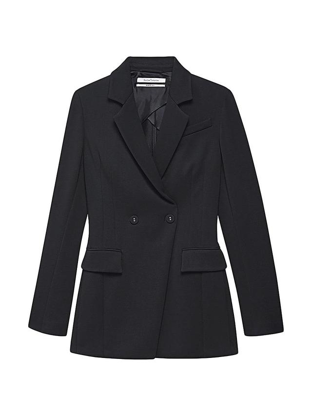 Womens Double-Breasted Jersey Jacket Product Image