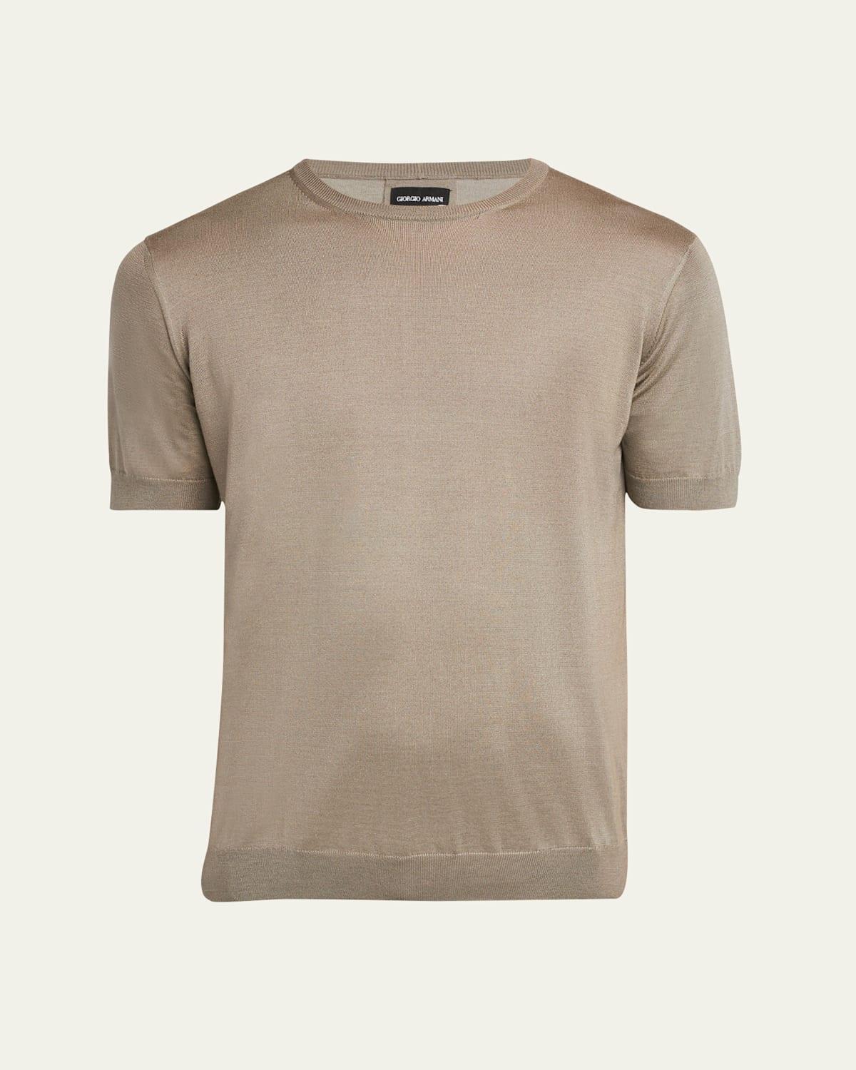 Mens Silk-Cotton Crew T-Shirt Product Image