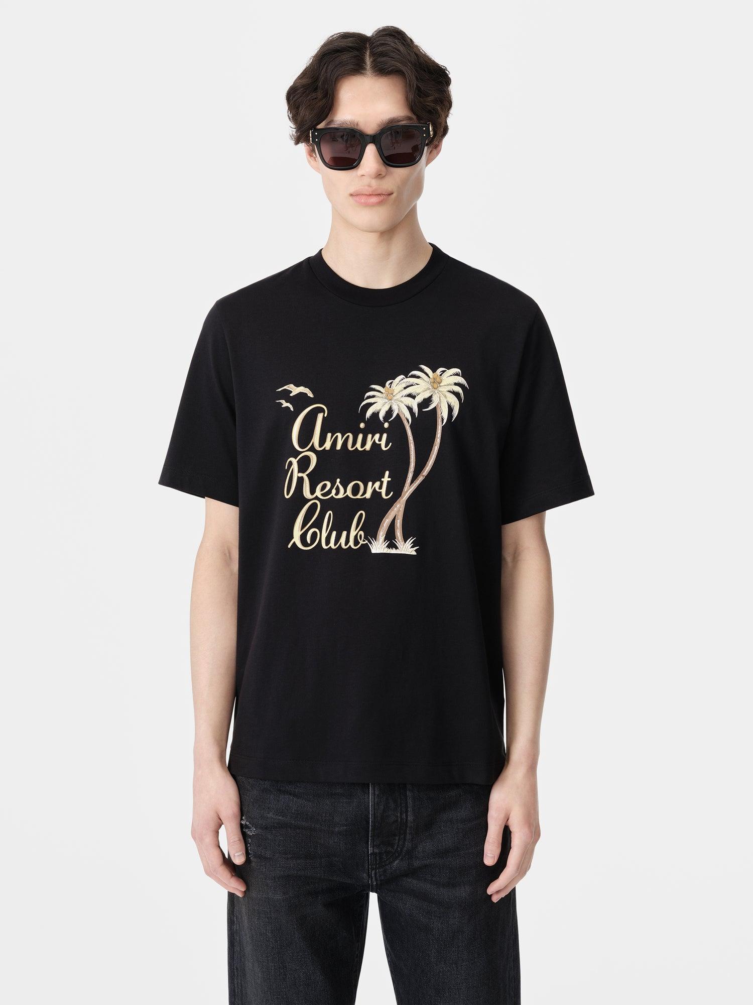 AMIRI TWISTED PALMS TEE - Black Male Product Image