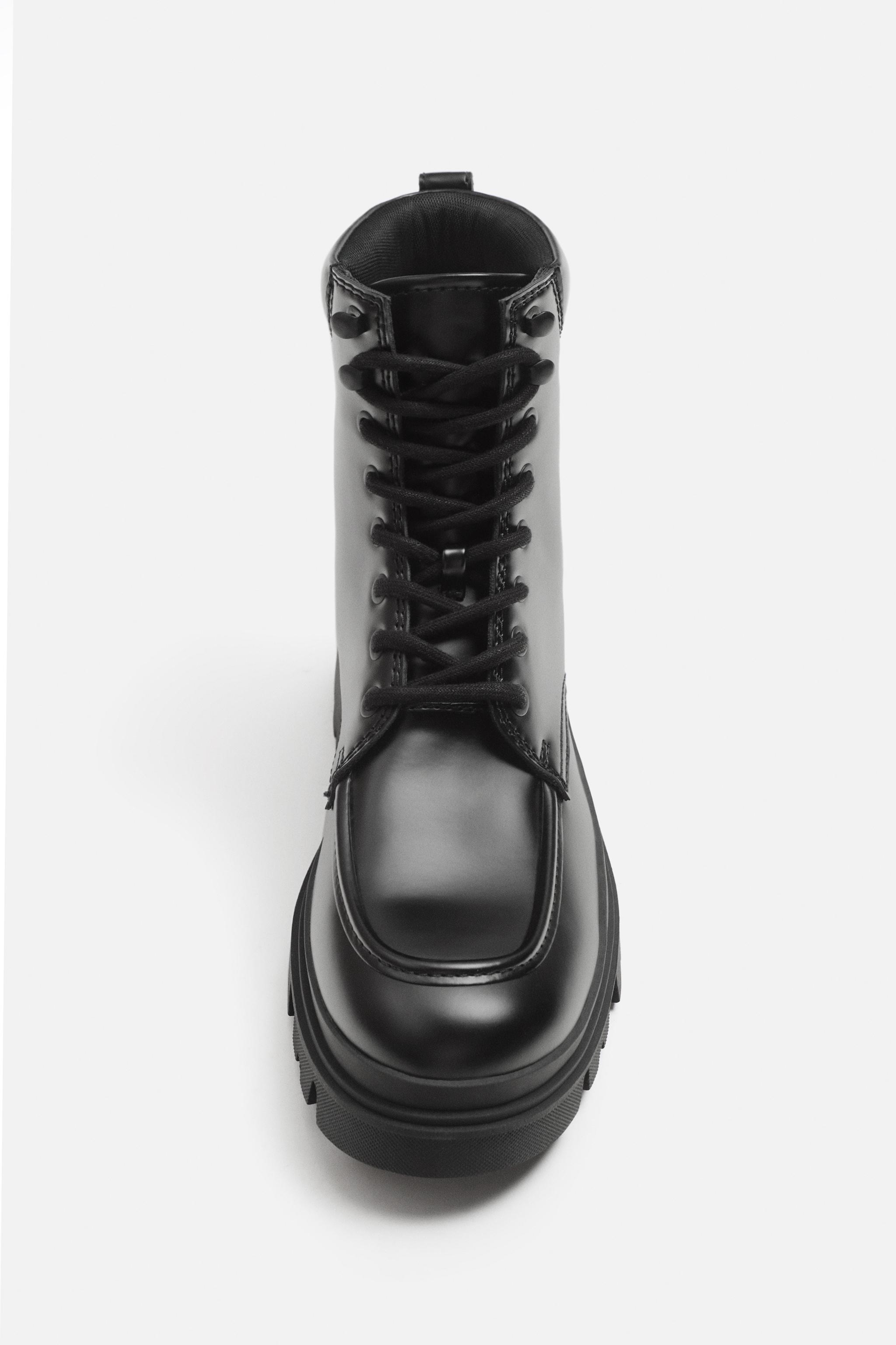 CHUNKY LACE-UP BOOTS Product Image