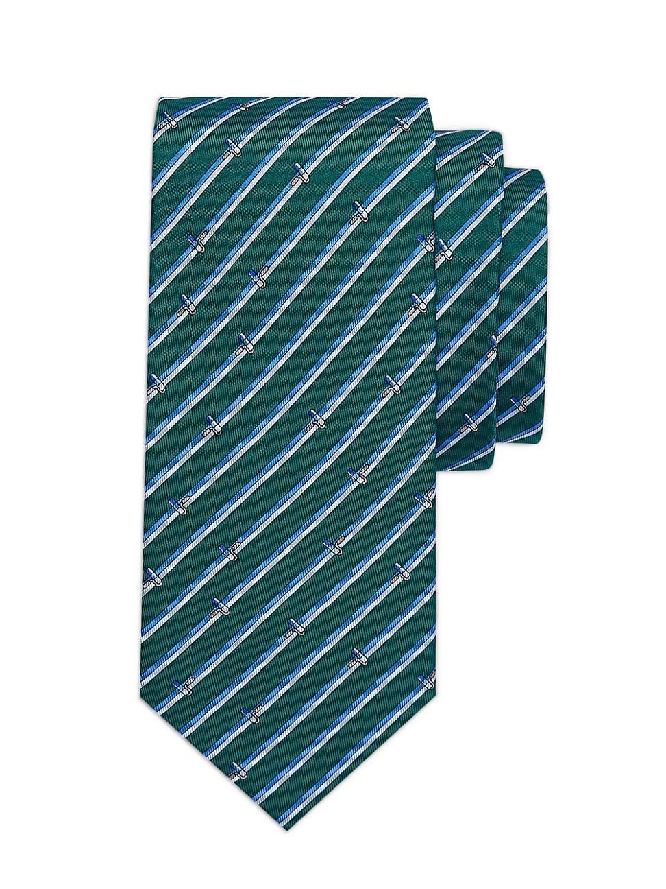 Mens Paint Roller Striped Silk Tie Product Image