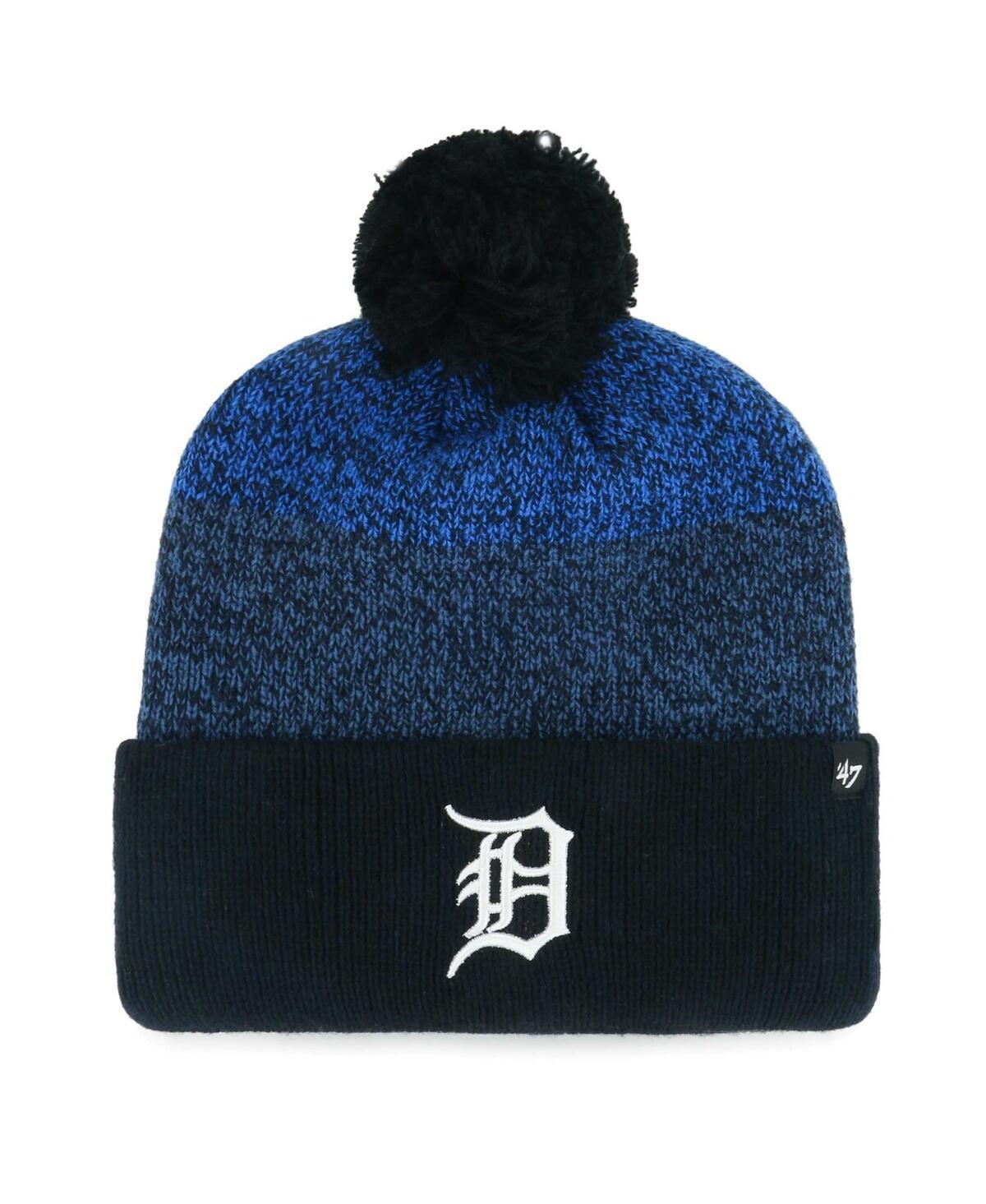 Mens 47 Brand Navy Detroit Tigers Darkfreeze Cuffed Knit Hat with Pom Product Image