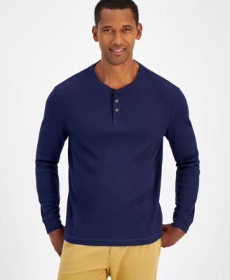 Men's Thermal Long-Sleeve Henley, Created for Macy's Product Image