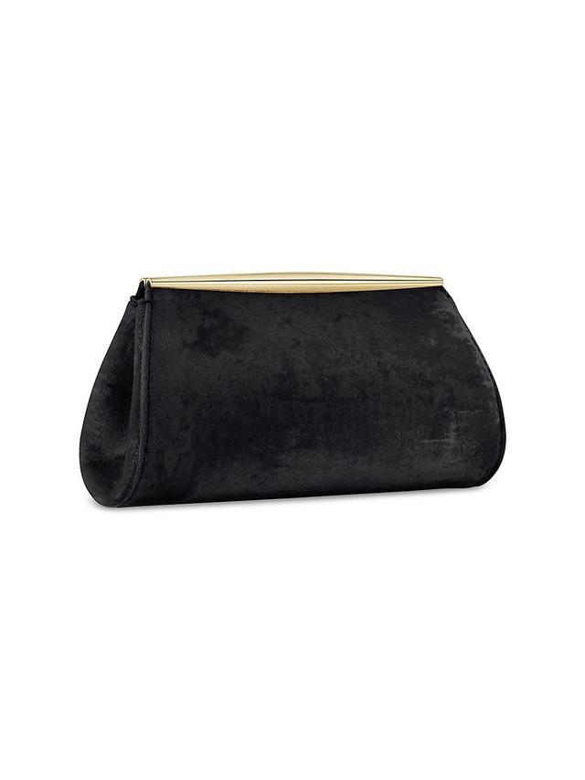 Womens Suzannah Clutch Crushed Velvet with Gold Hardware Product Image