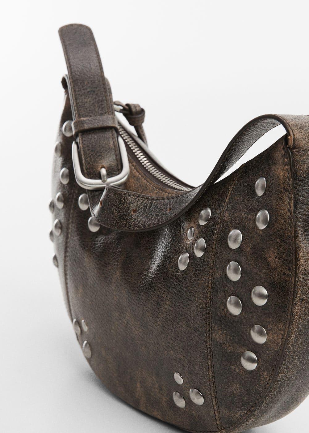 MANGO - Stud leather bag - One size - Women Product Image