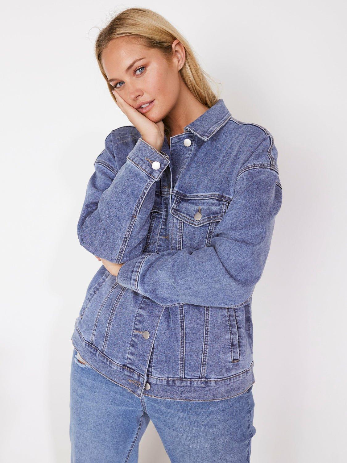 88 International Light Wash Westport Trucker Jacket - Plus Jean Product Image