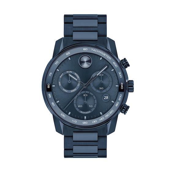 Men's Movado BoldÂ® Verso Blue IP Chronograph Watch (Model: 3600742) Product Image